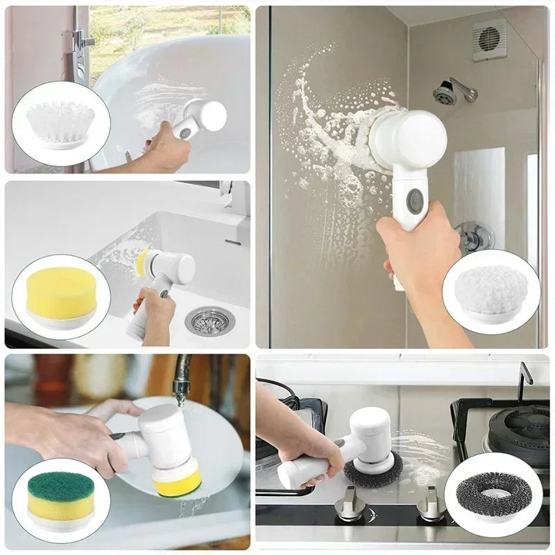 5-in-1 Electric Spin Scrubber