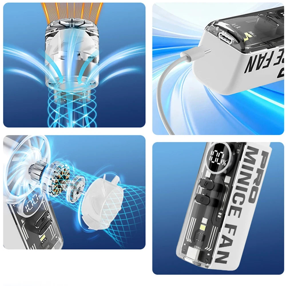 Portable Mini Fan Gray
