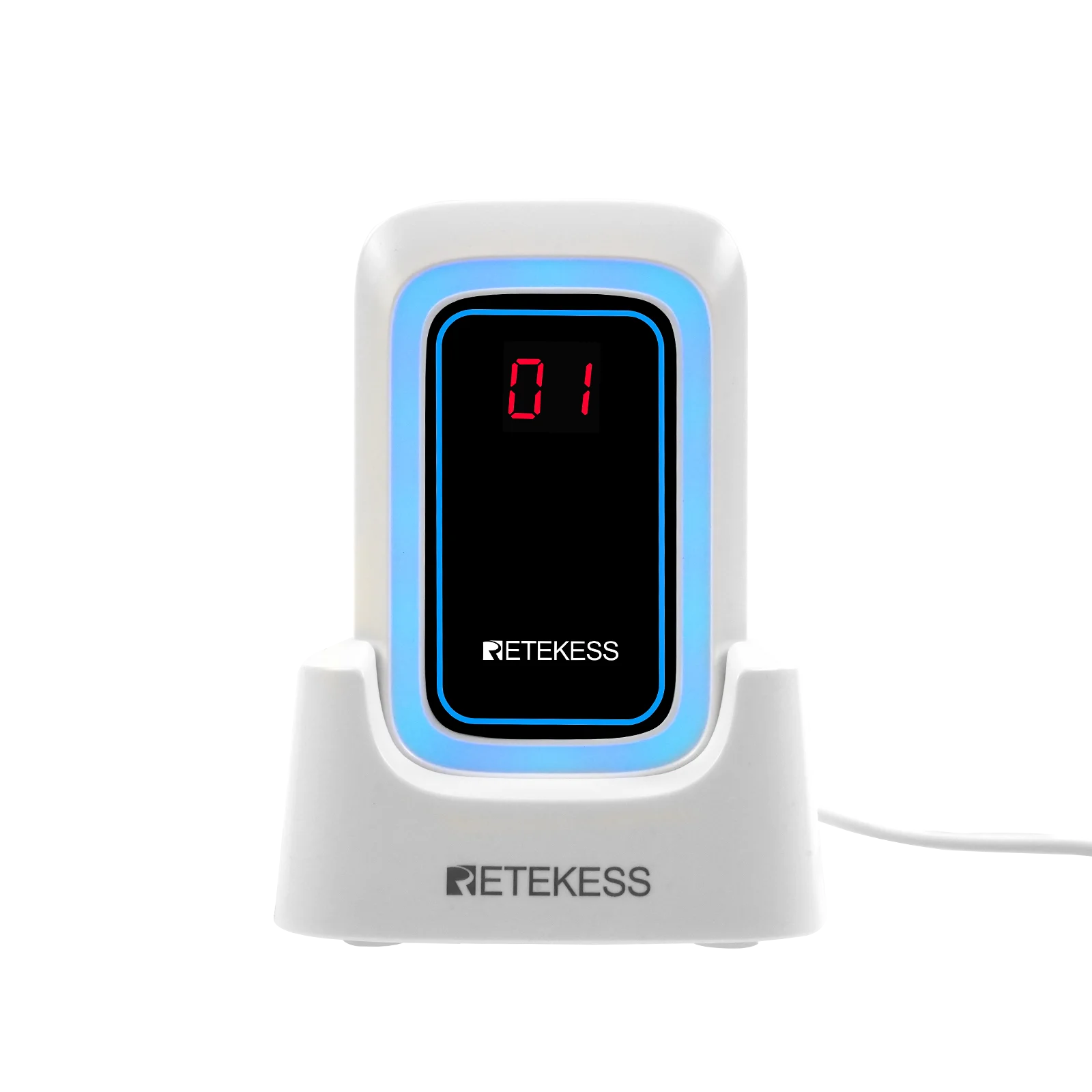 Retekess TH109S Caregiver Pager Wireless Calling System SOS Call Button Digital Display Screen For Clinic Home Care Hospital