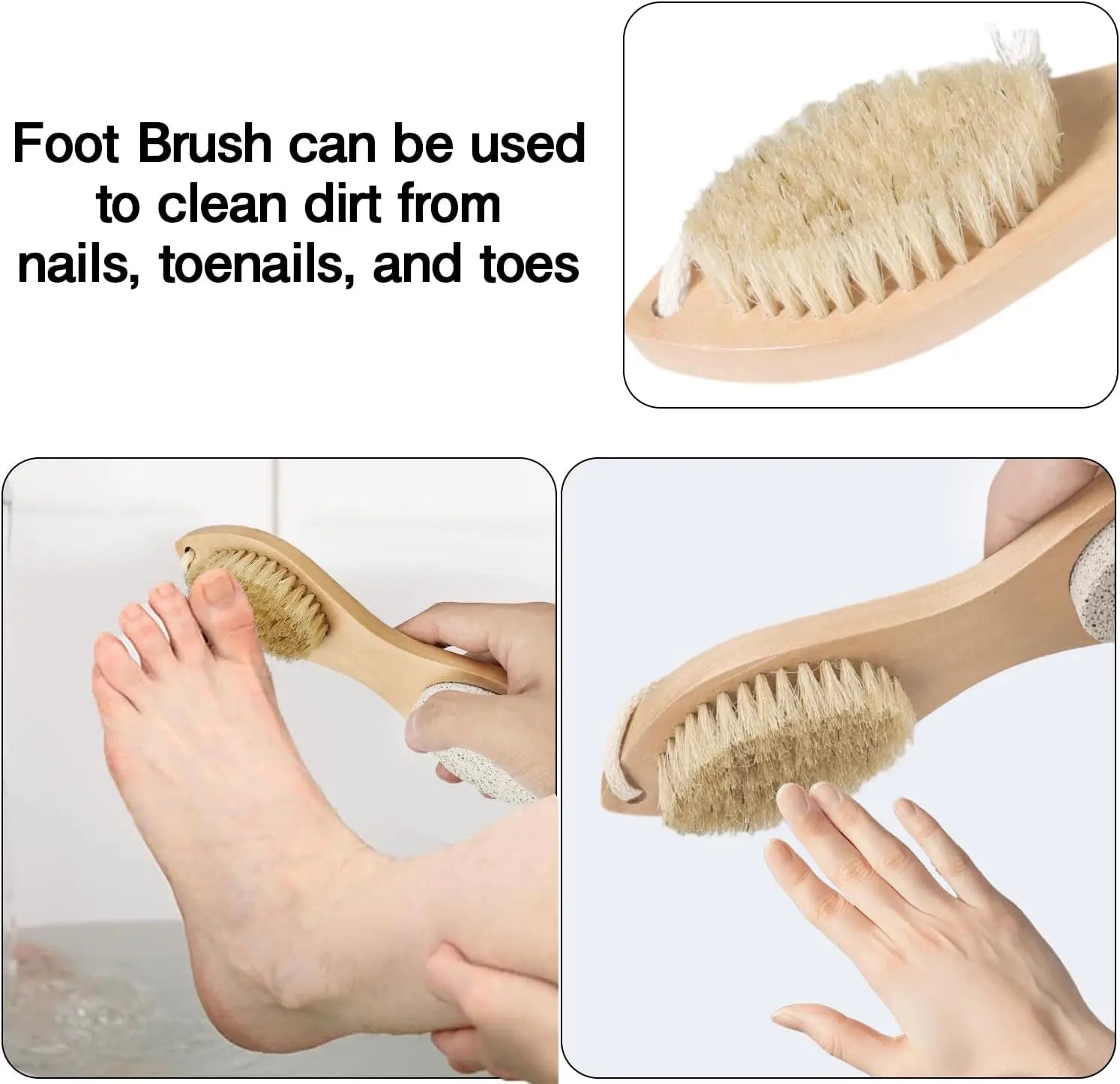 4-in-1 Exfoliating Foot Scrubber - Pumice Stone Callus Remover Multi-Purpose Foot Spa Pedicure Tool for Home Care