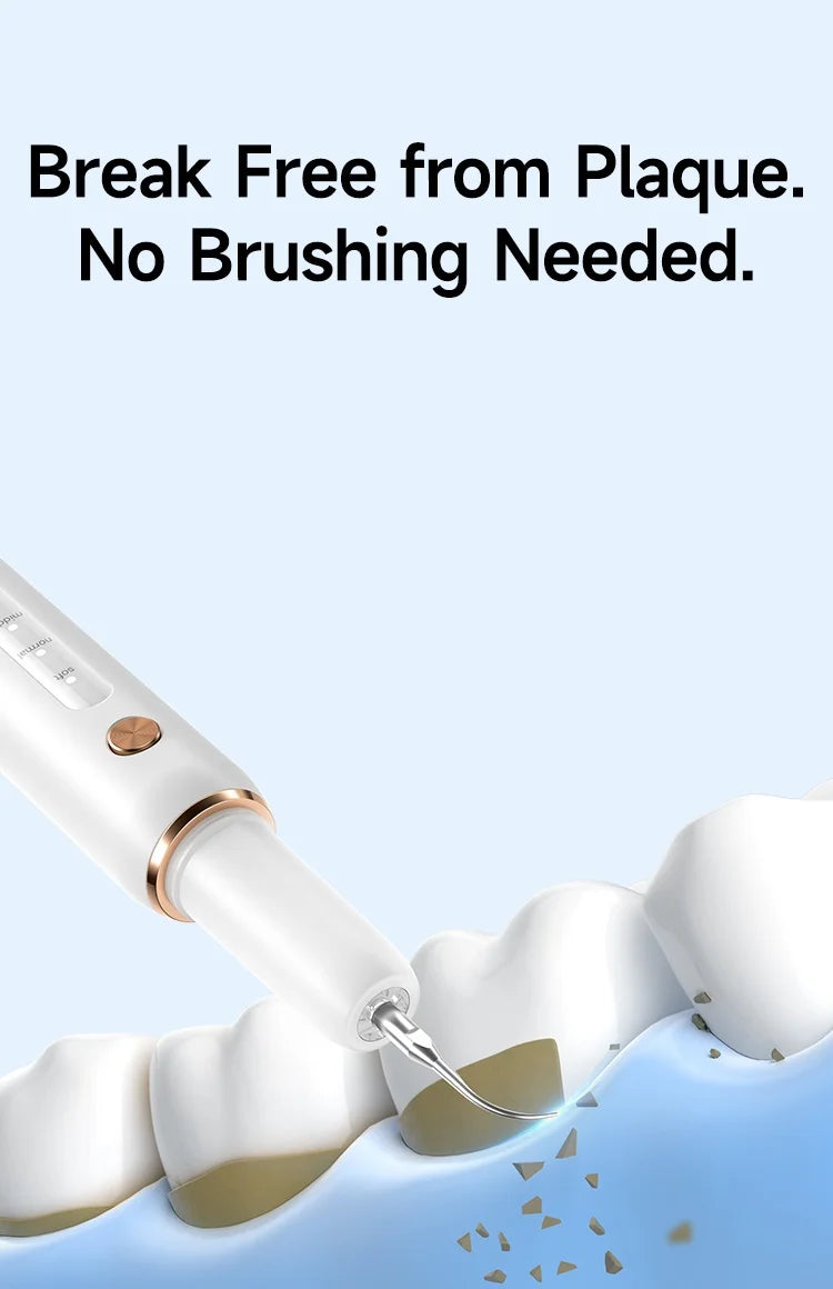 CURVY MOON T4 Electric Ultrasonic Tooth Cleaner Tartar Remover Tooth Stain Cleaning Tools Personal Teeth Whitening Home Care