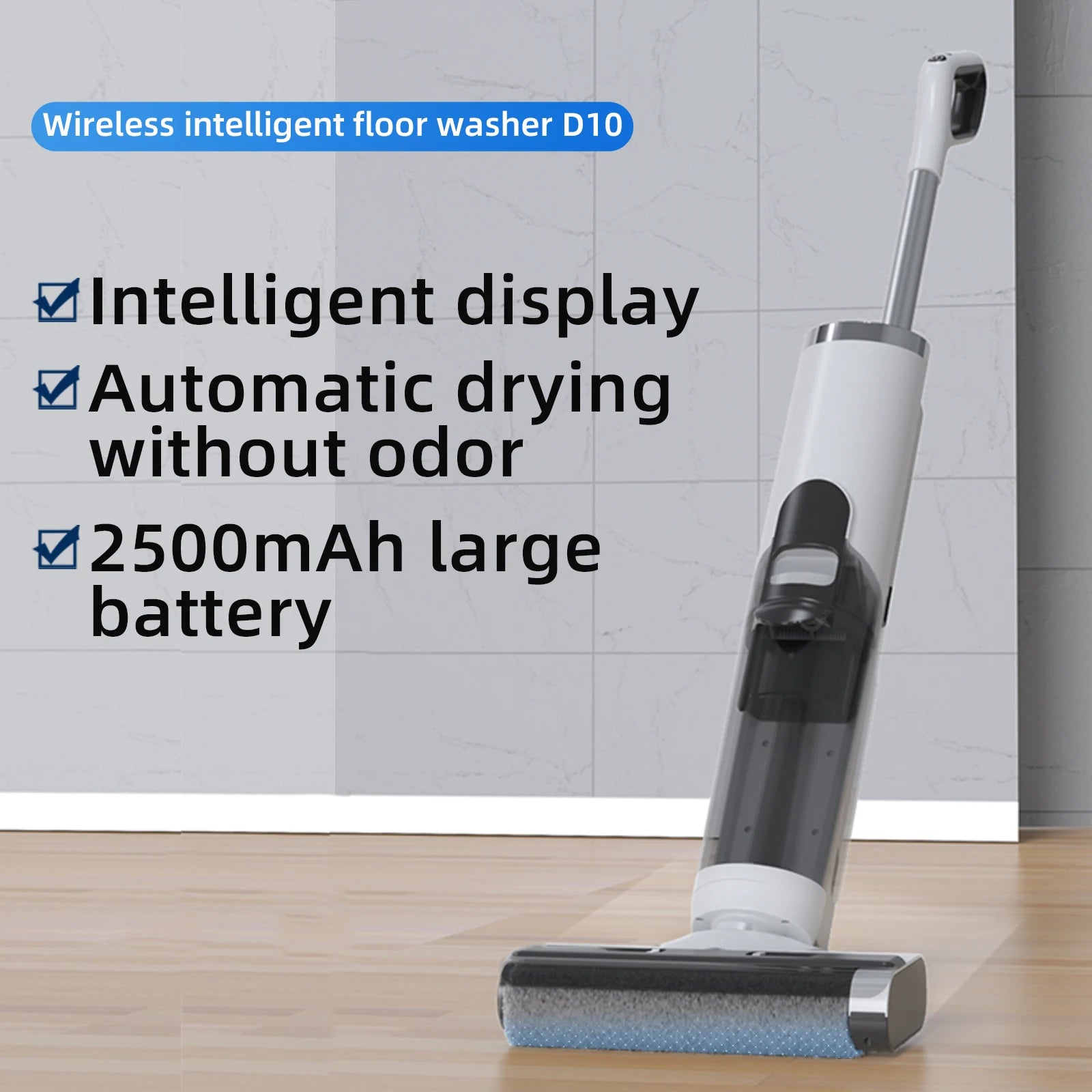 Household Vacuum Cleaner Portable Powerful Self Cleaning Dry Wet Cordless Handheld Vacuum Cleaner Floor Washer for  Home Clean