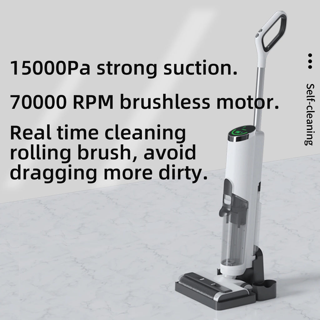 Household Vacuum Cleaner Portable Powerful Self Cleaning Dry Wet Cordless Handheld Vacuum Cleaner Floor Washer for  Home Clean