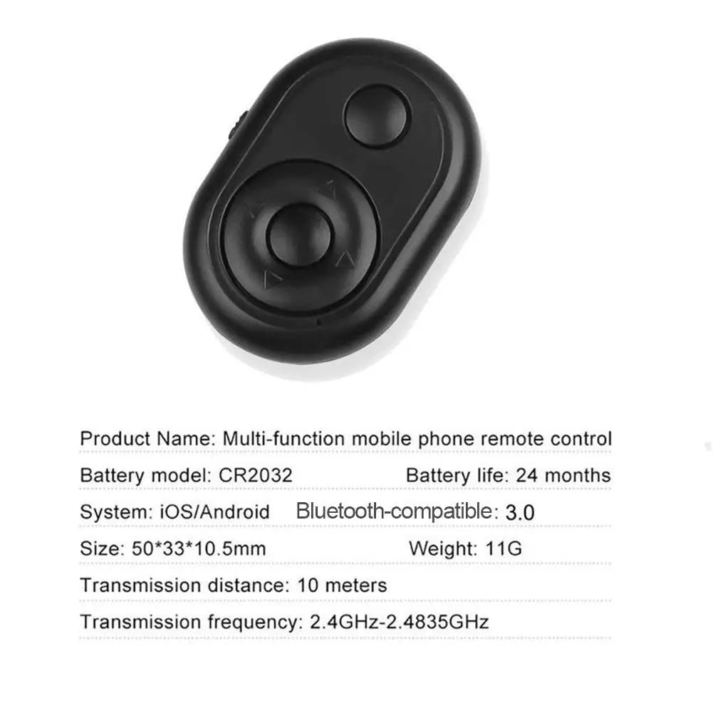 Remote Control Bluetooth Selfie Shutter for TikTok Auto-Swipe/Like/Page Turn with Magnetic Phone Clip Wireless Photo Timer