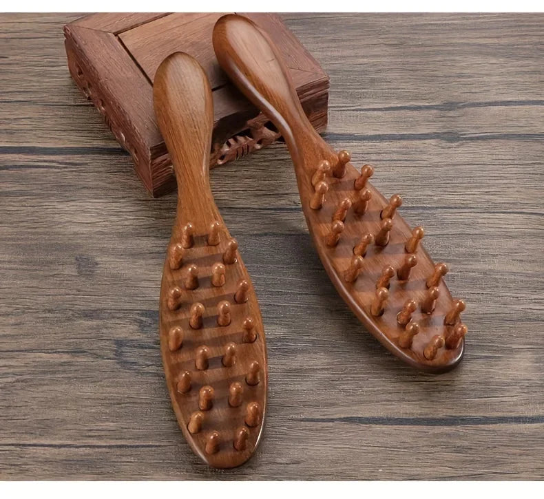 Rosewood Massage Comb: 2024 New, Dense Wooden Teeth for Pain Relief - Health & Home Care