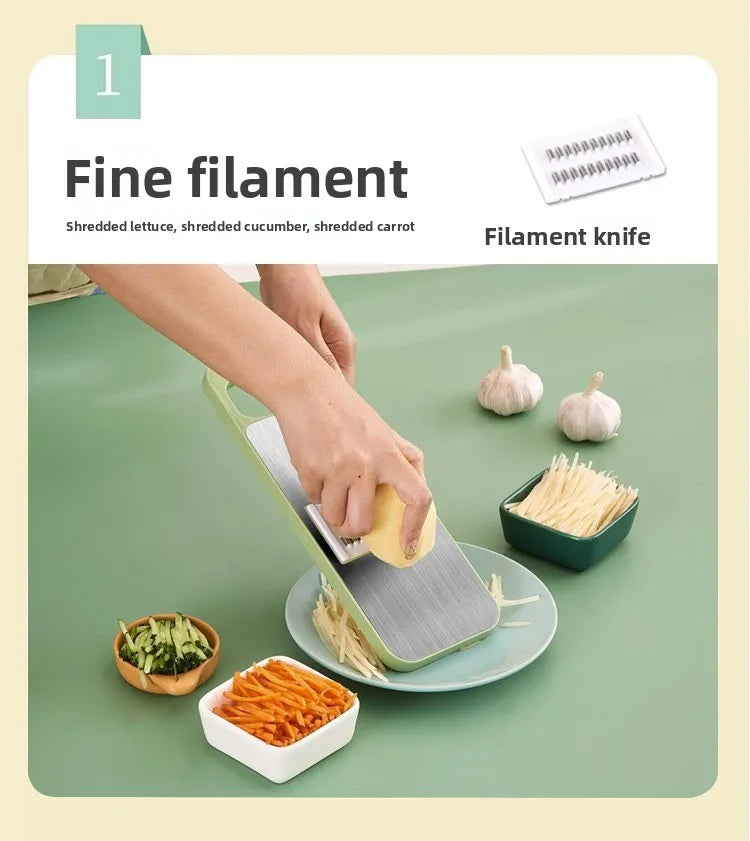 Kitchen Essentials Household Multi-functional Vegetable Cutter Shredder Stainless Steel Anti-cutting Hand Planer Slicer Slicer
