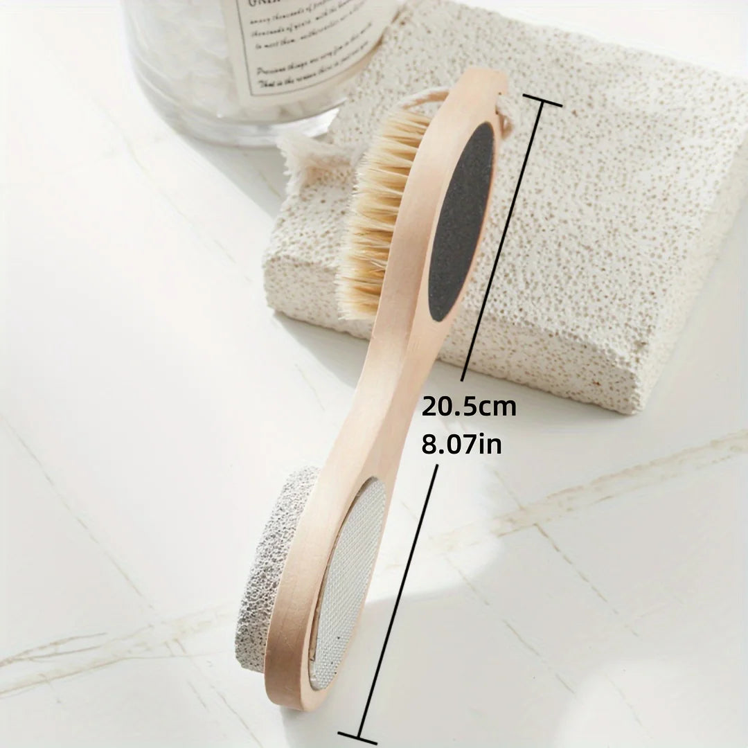 4-in-1 Exfoliating Foot Scrubber - Pumice Stone Callus Remover Multi-Purpose Foot Spa Pedicure Tool for Home Care