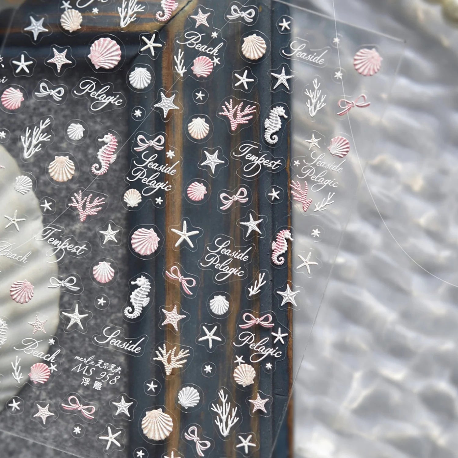 Summer Fruit Dessert 5D Nail Decals Ice Cream Bar Cone Sundae Fresh Orange Peach Blueberry Cherry Star Bow Nail Art Stickers DIY