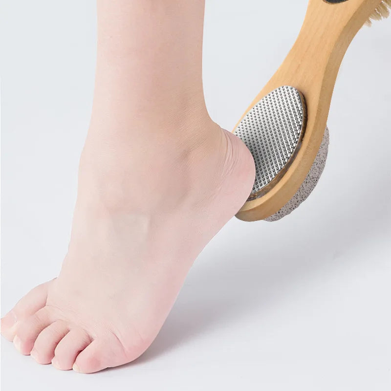 4-in-1 Exfoliating Foot Scrubber - Pumice Stone Callus Remover Multi-Purpose Foot Spa Pedicure Tool for Home Care