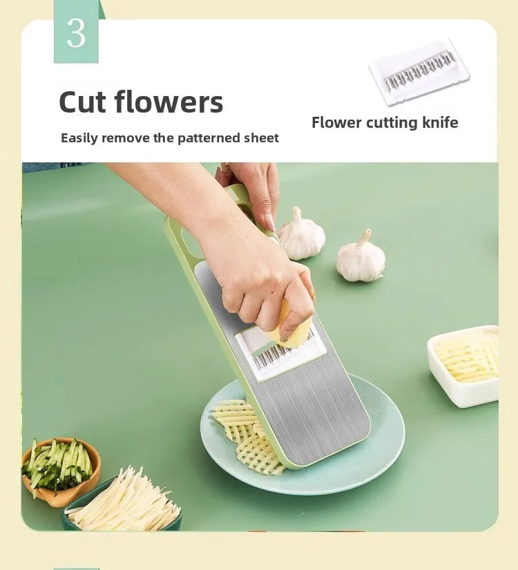 Kitchen Essentials Household Multi-functional Vegetable Cutter Shredder Stainless Steel Anti-cutting Hand Planer Slicer Slicer