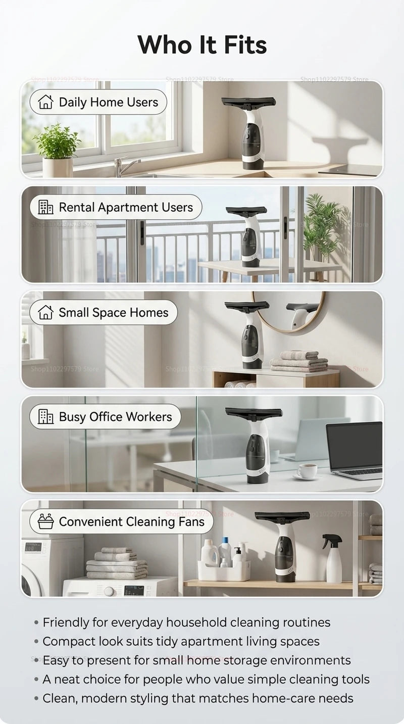 Household Cleaning Tools For Cleaning Shower Glass Tiles Strong Suction Window Cleaner Furniture Clean Essential Vacuum Cleaner