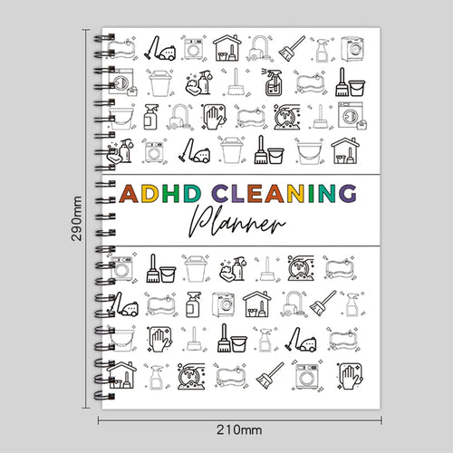 1 Functional Cleaning Plan and Checklist Spiral Notebook, a Must-Have Useful Cleaning Task Tracker, Designed for Managing Daily Household Cleaning Tasks, Suitable for All Seasons