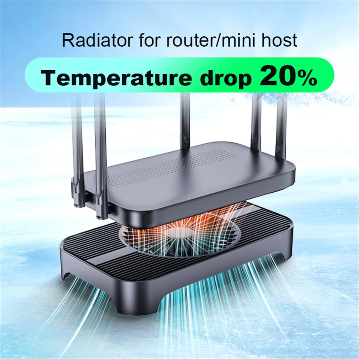 Router Cooling Pad Heatsinks Cooling Fan are Used in Tv Boxes/Routers, Desktop Portable Coolers