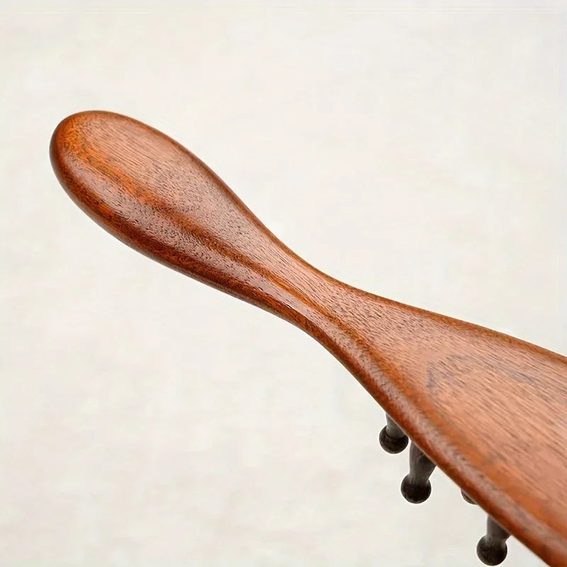 Rosewood Massage Comb: 2024 New, Dense Wooden Teeth for Pain Relief - Health & Home Care
