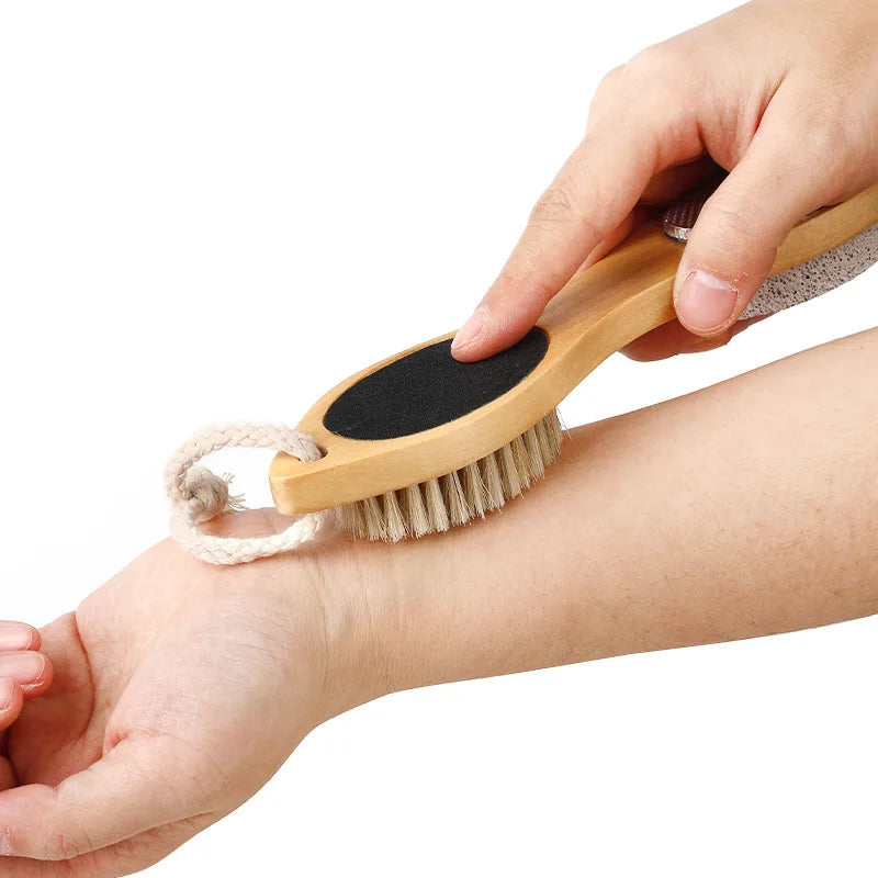 4-in-1 Exfoliating Foot Scrubber - Pumice Stone Callus Remover Multi-Purpose Foot Spa Pedicure Tool for Home Care