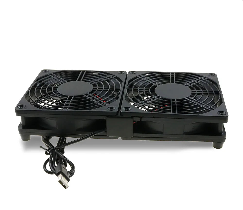 Router Cooling Fan DIY PC Cooler TV Box Wireless  Silent Quiet DC 5V USB Power 120mm 240mm Fan 12CM W/Screws Protective Net