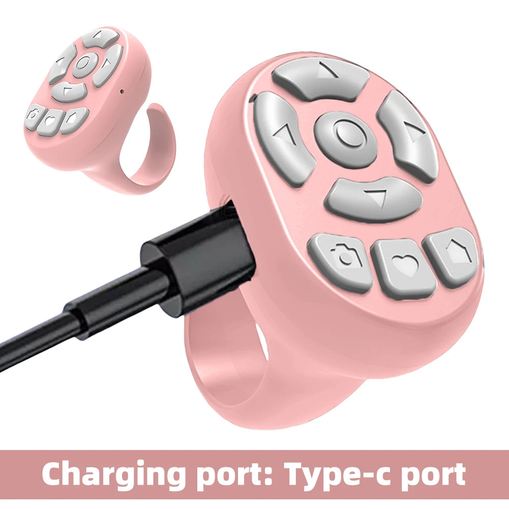 For TikTok Scrolling Ring Bluetooth Video Scrolling Remote Control E-book Page Turner Mobile Phone Selfie Camera Controller