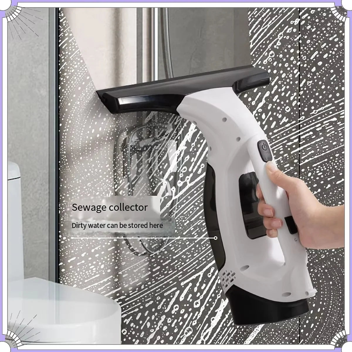 Household Cleaning Tools For Cleaning Shower Glass Tiles Strong Suction Window Cleaner Furniture Clean Essential Vacuum Cleaner