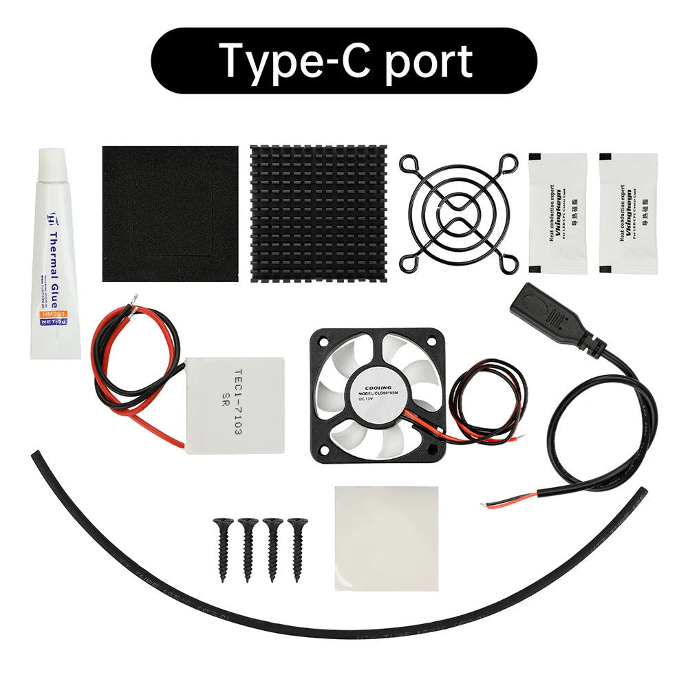 DC 5V Phone Cooler DIY Kit Semiconductor Cooling Chip TEC1-7103 Heat-Conducting Fan Silent Tablet Cooling Wonder Fan
