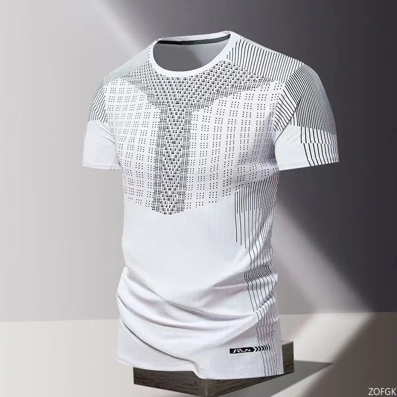 Summer Quick Drying Clothes 3D Printed Men's T-shirt, Oversized Loose Round Neck Short Sleeved Shirt