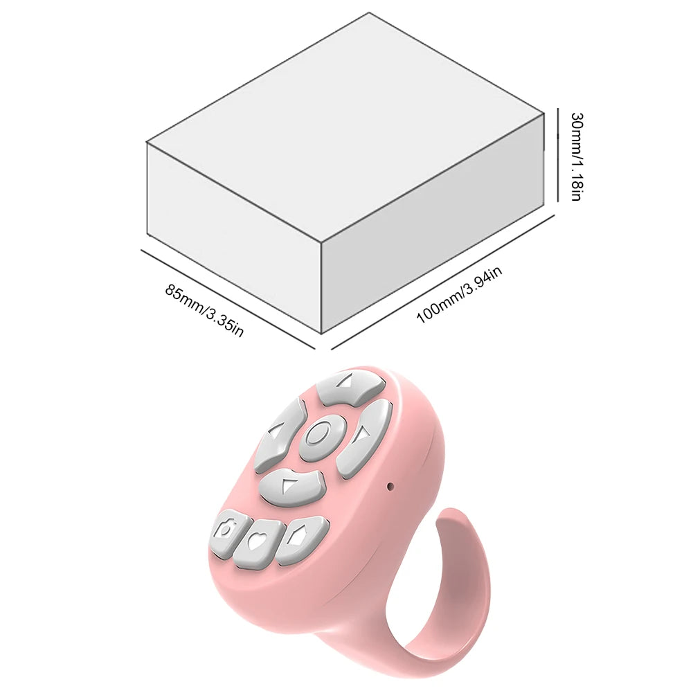 For TikTok Scrolling Ring Bluetooth Video Scrolling Remote Control E-book Page Turner Mobile Phone Selfie Camera Controller