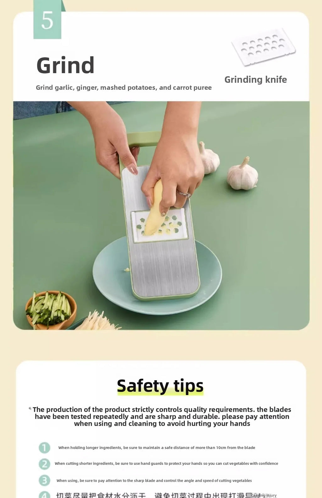 Kitchen Essentials Household Multi-functional Vegetable Cutter Shredder Stainless Steel Anti-cutting Hand Planer Slicer Slicer