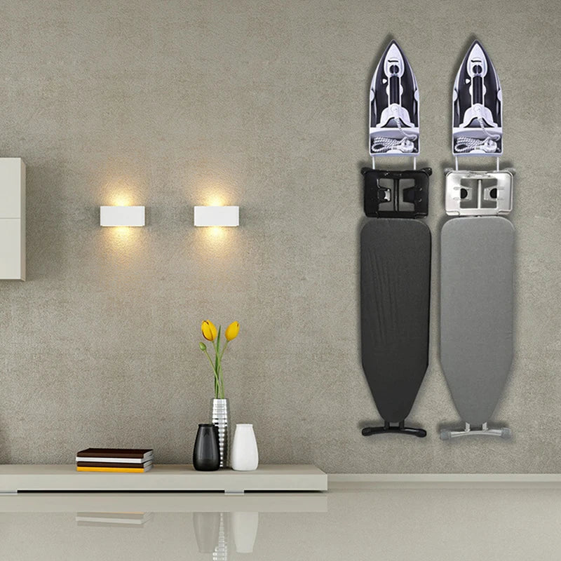 Portable Iron Holder Hotel Household Ironing Board Hanger Black White Wall Mount Iron Storage Rack Home Storage Supplies
