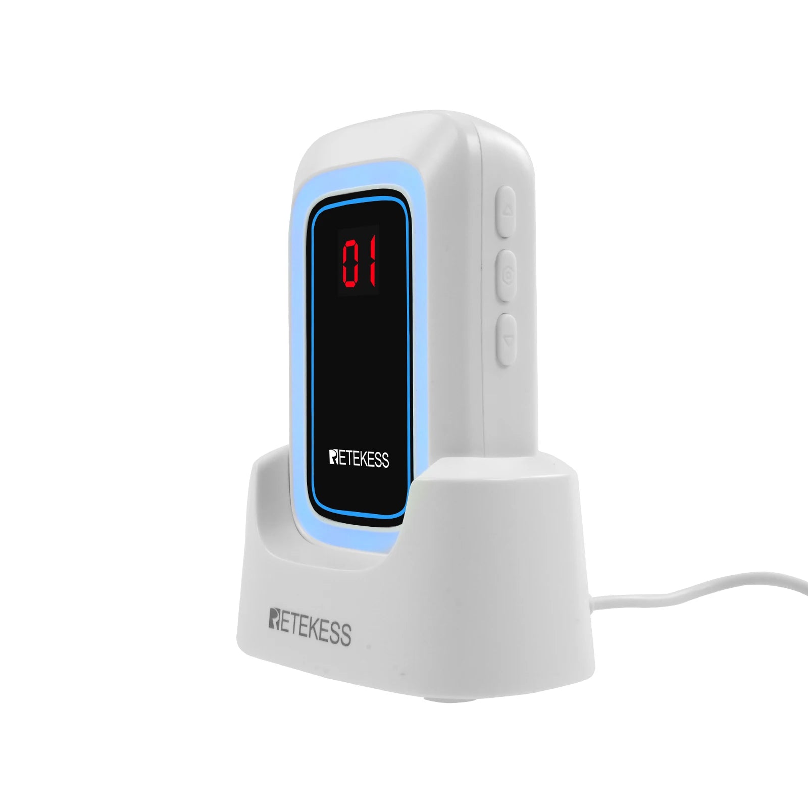 Retekess TH109S Caregiver Pager Wireless Calling System SOS Call Button Digital Display Screen For Clinic Home Care Hospital