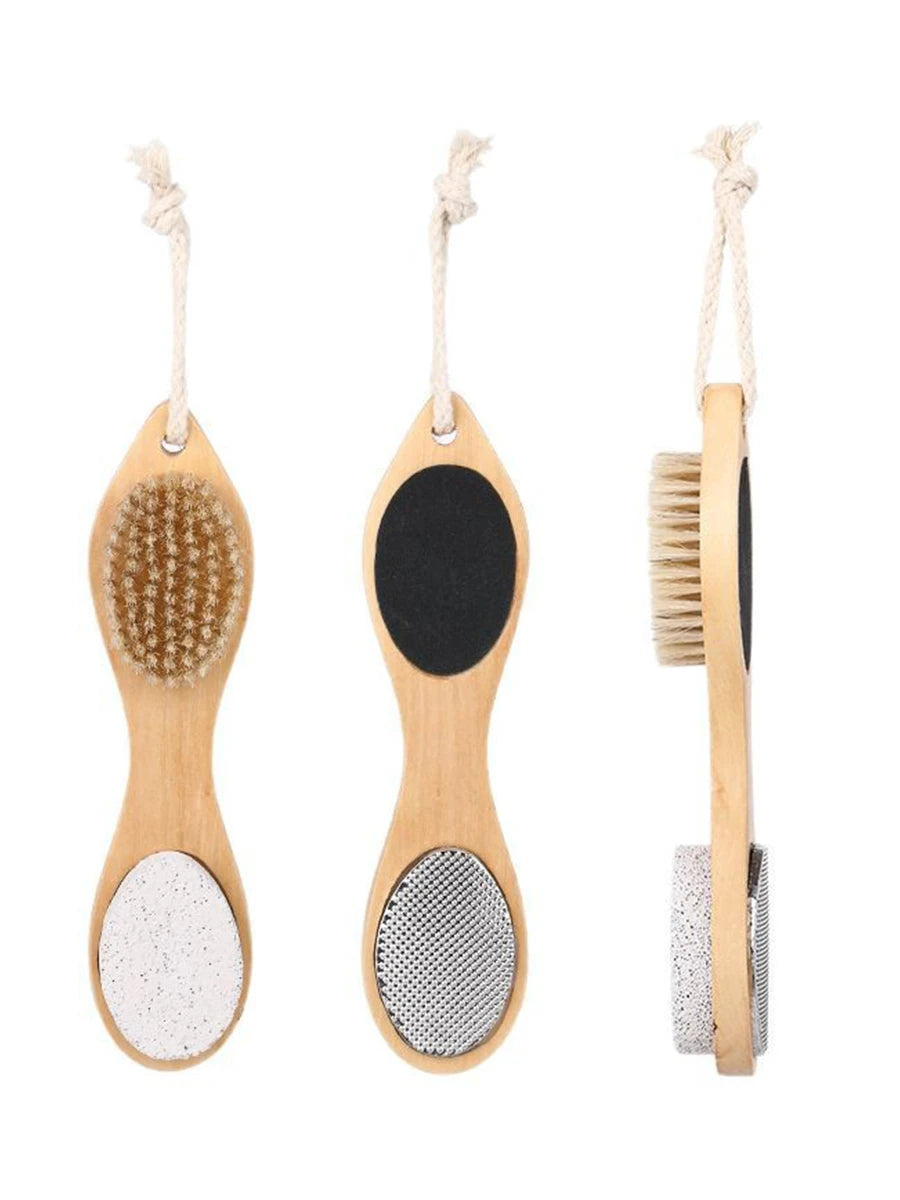 4-in-1 Exfoliating Foot Scrubber - Pumice Stone Callus Remover Multi-Purpose Foot Spa Pedicure Tool for Home Care