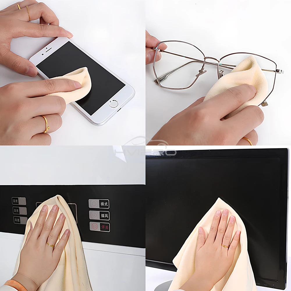 40X70cm Free Shape Cleaning Genuine Leather Cloth Car Auto Home Care Motorcycle Natural Drying Chamois Approx Water Absorption