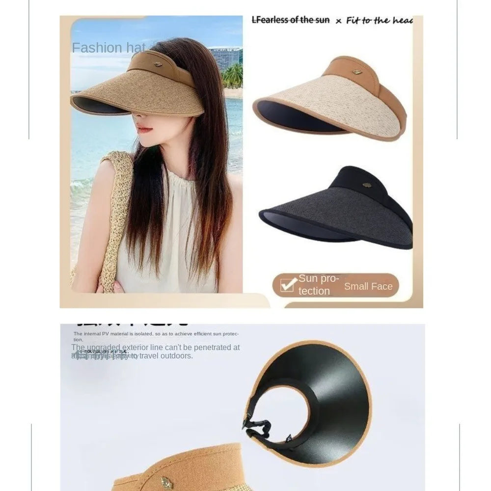 Summer Sun Hat Quick Drying Hat UV Protection Running Bicycle Empty Top Hat Men Women Hat Breathable Straw Hat