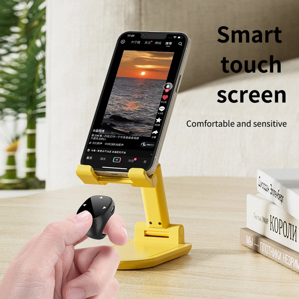 For TikTok Scrolling Ring Bluetooth Video Scrolling Remote Control E-book Page Turner Mobile Phone Selfie Camera Controller