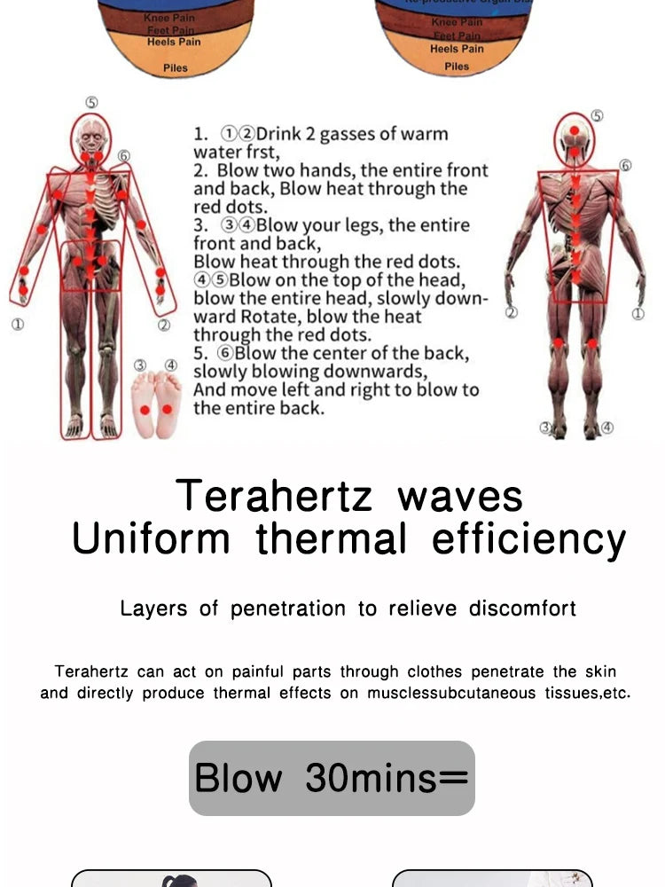 4.0 Iteracare Terahertz Small God Blowing Generator Magnet Tool Dryer Home Care For Arthritis Medical Terahertz Heater Device
