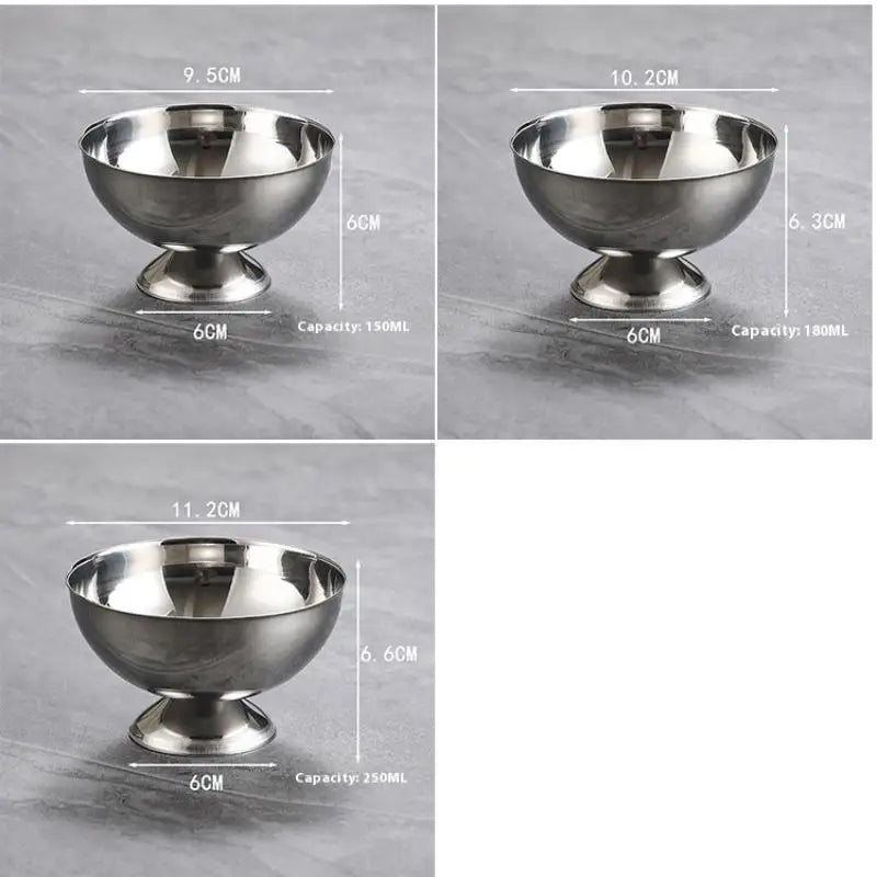 Kitchen Essential - Reusable Stainless Steel Dessert Bowls