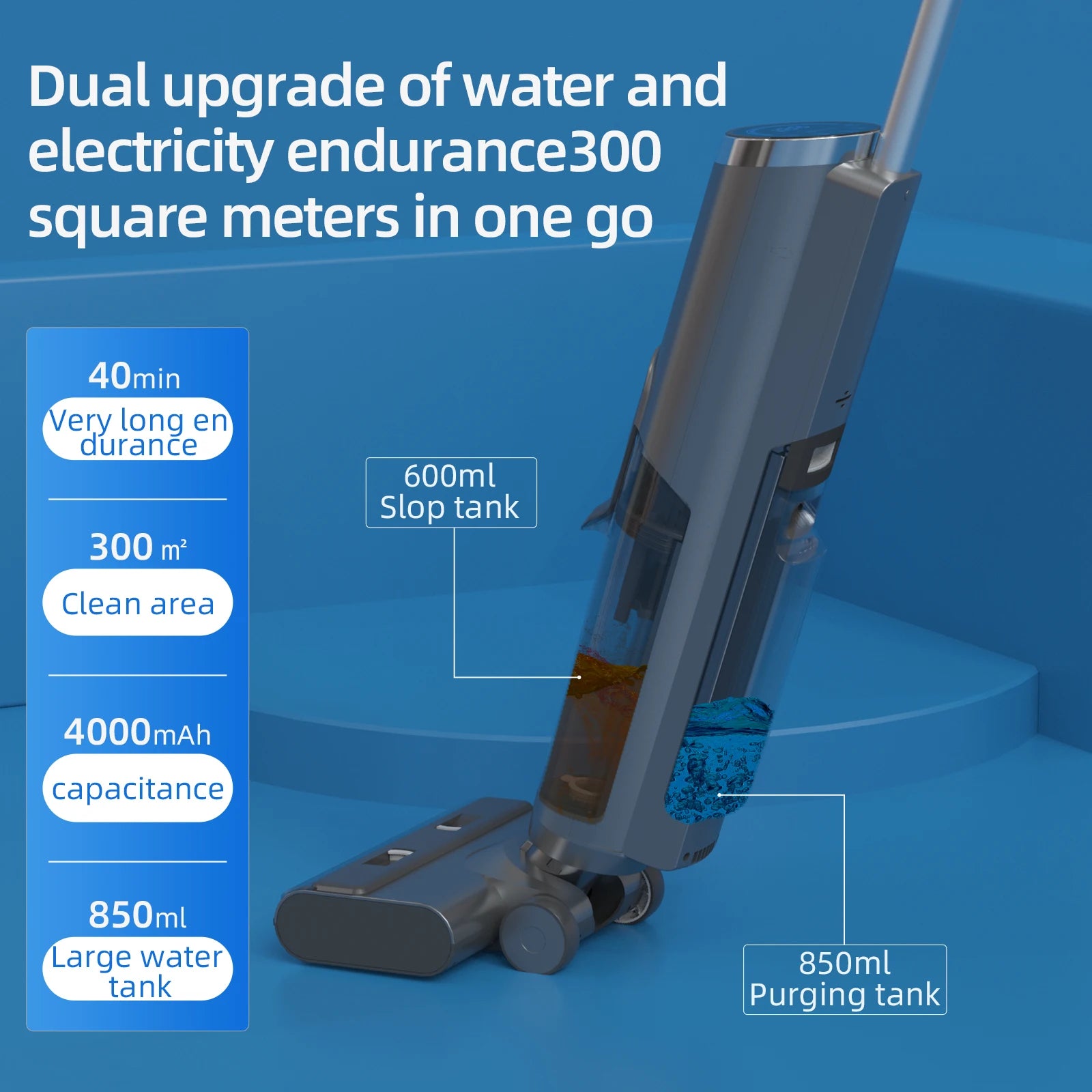 Household Vacuum Cleaner Portable Powerful Self Cleaning Dry Wet Cordless Handheld Vacuum Cleaner Floor Washer for  Home Clean