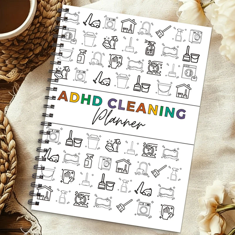 1 Functional Cleaning Plan and Checklist Spiral Notebook, a Must-Have Useful Cleaning Task Tracker, Designed for Managing Daily Household Cleaning Tasks, Suitable for All Seasons