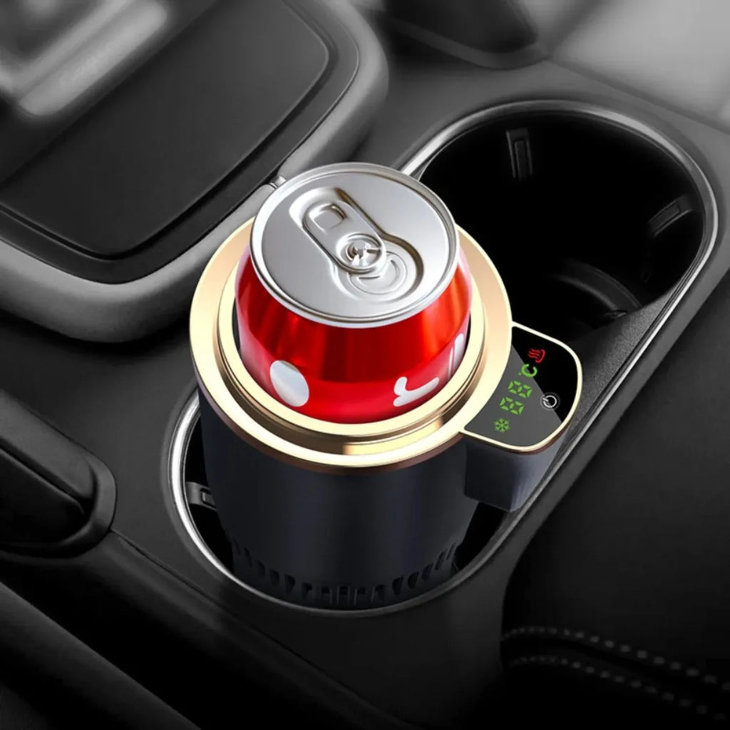 -3℃ to 60℃ LED Display Semiconductor Beverage Cooler Warmer 12V 36W Car Heating and Cooling Cup for Car Road Trip Fast Cooling
