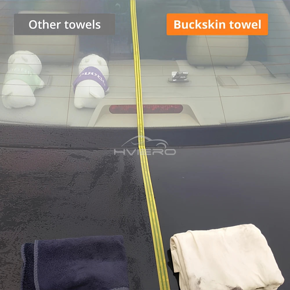 40X70cm Free Shape Cleaning Genuine Leather Cloth Car Auto Home Care Motorcycle Natural Drying Chamois Approx Water Absorption