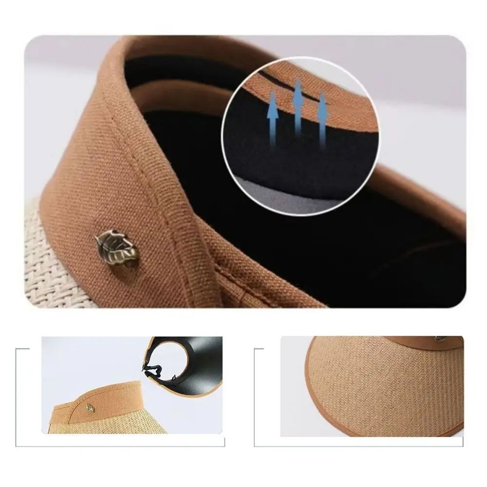 Summer Sun Hat Quick Drying Hat UV Protection Running Bicycle Empty Top Hat Men Women Hat Breathable Straw Hat