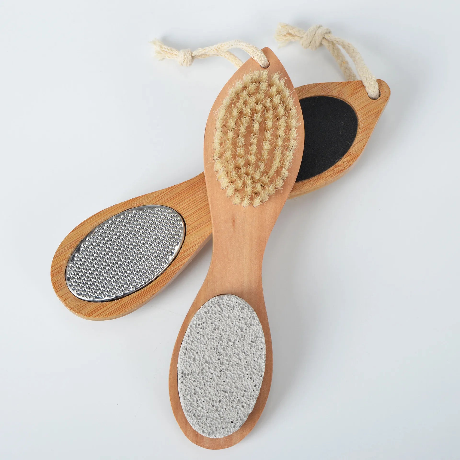 4-in-1 Exfoliating Foot Scrubber - Pumice Stone Callus Remover Multi-Purpose Foot Spa Pedicure Tool for Home Care