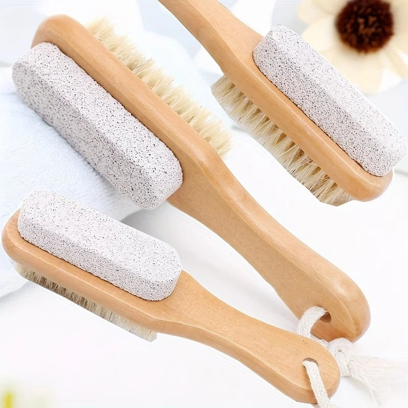 4-in-1 Exfoliating Foot Scrubber - Pumice Stone Callus Remover Multi-Purpose Foot Spa Pedicure Tool for Home Care