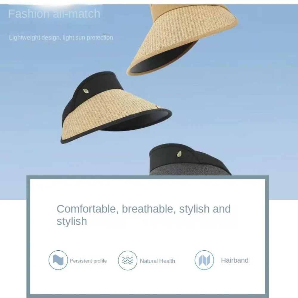 Summer Sun Hat Quick Drying Hat UV Protection Running Bicycle Empty Top Hat Men Women Hat Breathable Straw Hat
