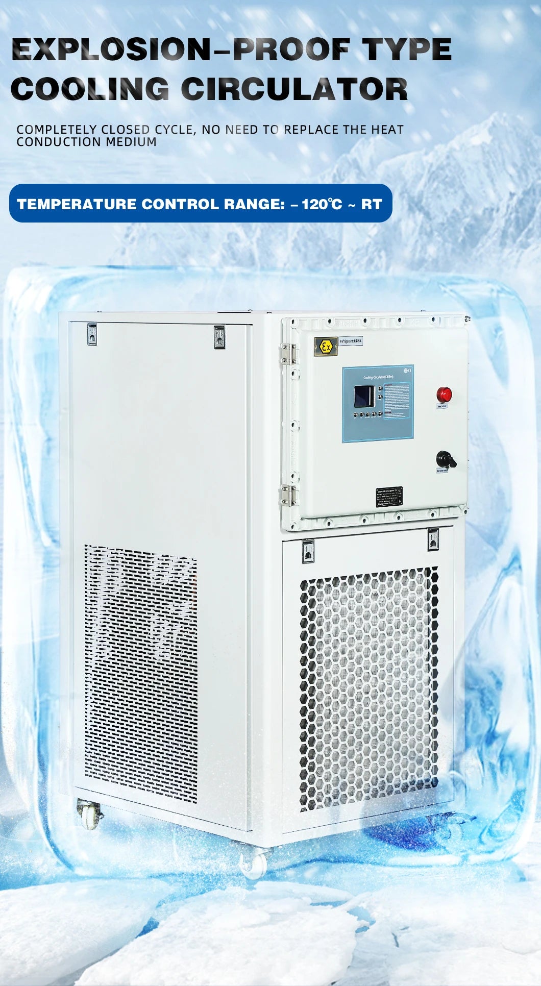1.5 hp Portable Evaporative Air Cooler Digital Controls Automatic Ice Bath Chiller Heater Featuring Core Components Motor