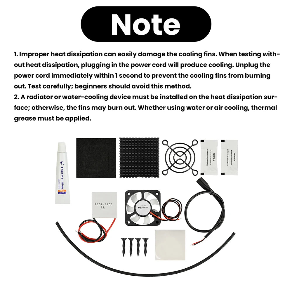 DC 5V Phone Cooler DIY Kit Semiconductor Cooling Chip TEC1-7103 Heat-Conducting Fan Silent Tablet Cooling Wonder Fan