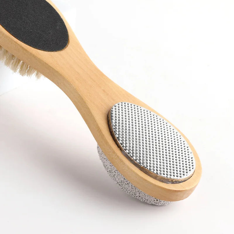 4-in-1 Exfoliating Foot Scrubber - Pumice Stone Callus Remover Multi-Purpose Foot Spa Pedicure Tool for Home Care