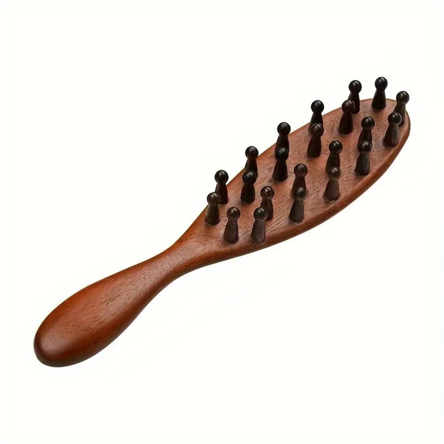 Rosewood Massage Comb: 2024 New, Dense Wooden Teeth for Pain Relief - Health & Home Care