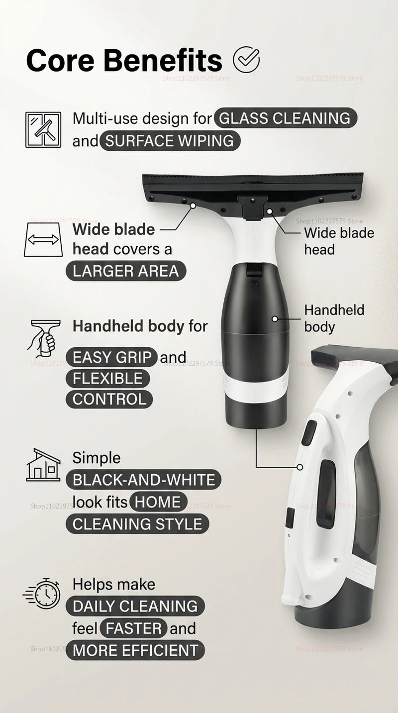 Household Cleaning Tools For Cleaning Shower Glass Tiles Strong Suction Window Cleaner Furniture Clean Essential Vacuum Cleaner