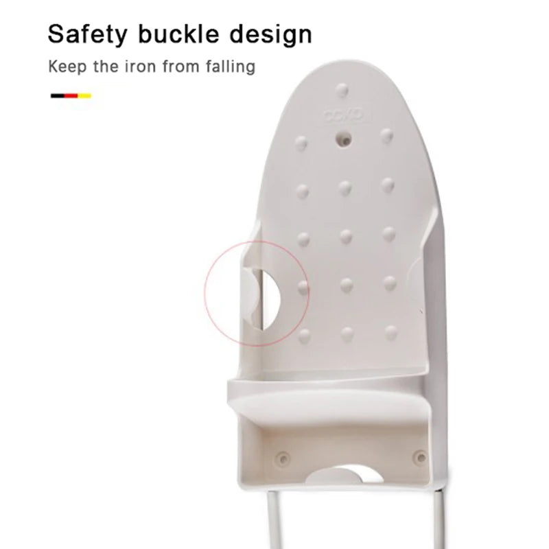 Portable Iron Holder Hotel Household Ironing Board Hanger Black White Wall Mount Iron Storage Rack Home Storage Supplies