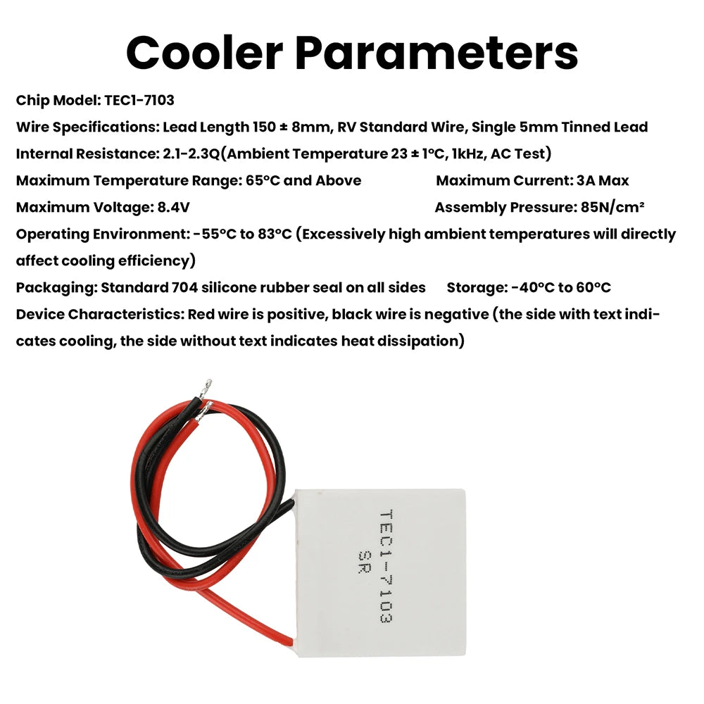 DC 5V Phone Cooler DIY Kit Semiconductor Cooling Chip TEC1-7103 Heat-Conducting Fan Silent Tablet Cooling Wonder Fan