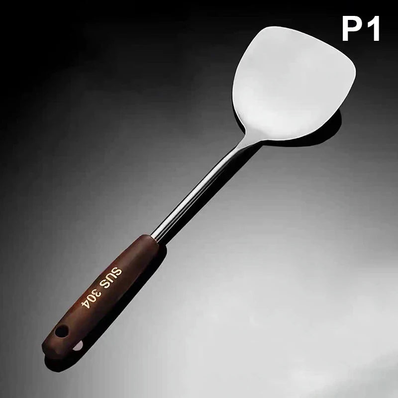 Kitchen Utensils Wok Spatula Iron And Ladle Tool Set Spatula For Stainless Steel Cooking Equpment Kitchen Accessories Essentials